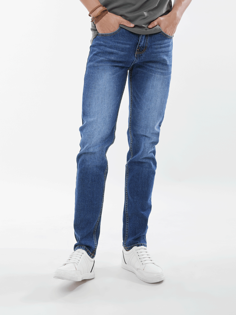 Quần Jeans Ống Đứng Xanh Dương QJ1644