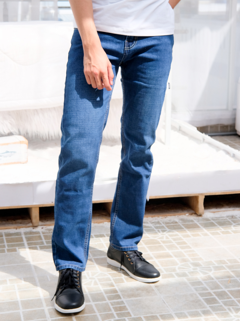 Quần Jeans Ống Đứng Xanh QJ1595